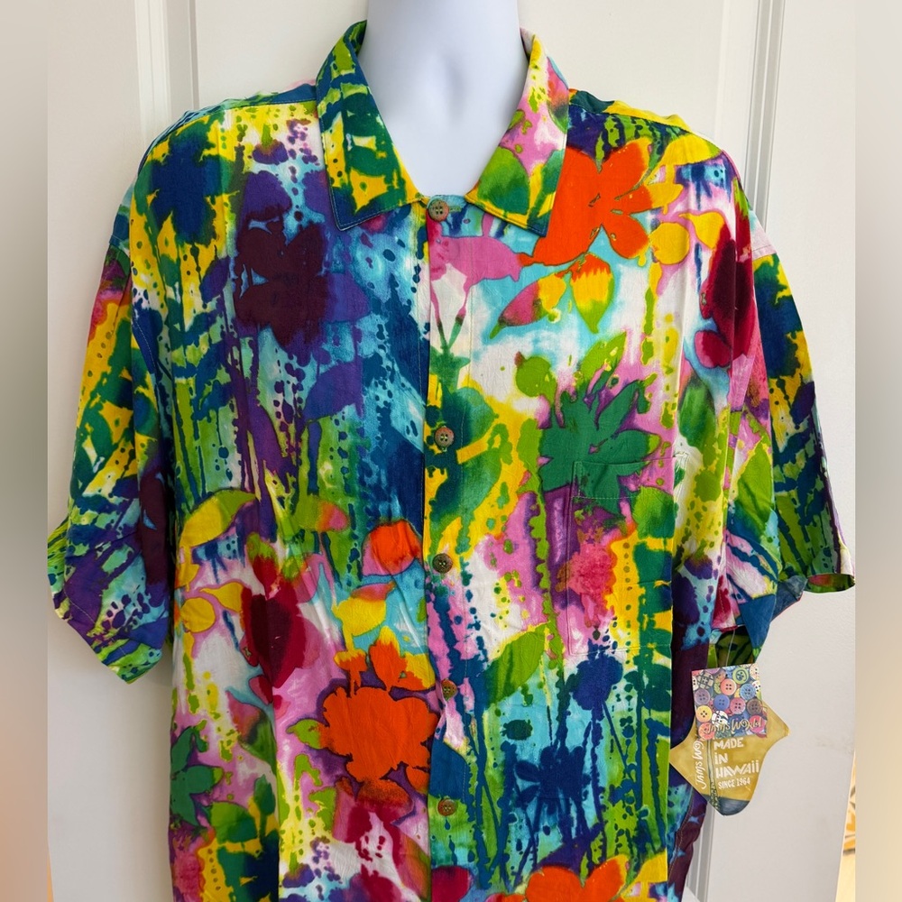 JAMS WORLD HAWAIIAN ALOHA Short Sleeve Shirt - XXL Garden Delight NWT